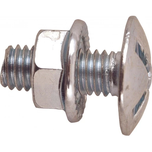 Bizline LAAGBOLKOPSCHROEF MET ZAAGGLEUVEN EN MOER M6x12 MM (X 100)