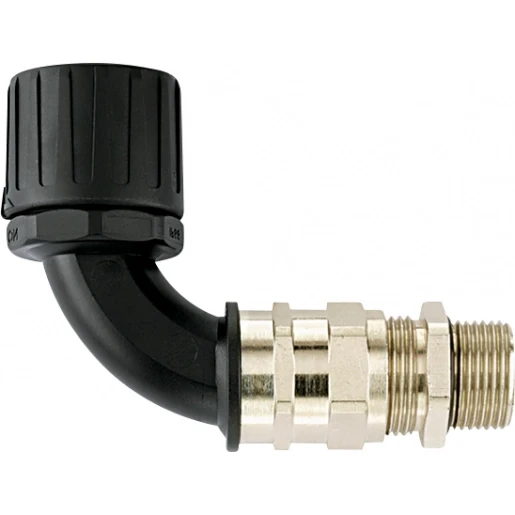Hellermann Tyton KOPPELING MET TREKONTLASTING EN KABELAFDICHTING 90° IP66 Ø16MM M16