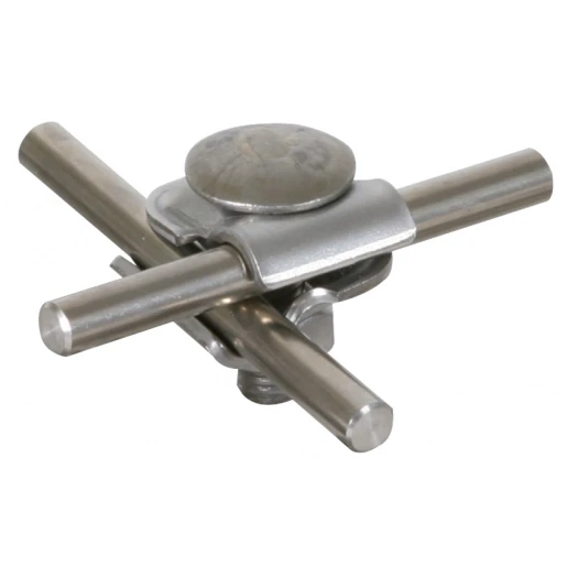 Dehn Mmv clamp stst f.rd 6-8mm with truss head screw