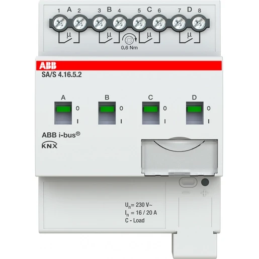 ABB Busch-Jaeger Schakel aktor professioneel knx 4-voudig 16 ampere