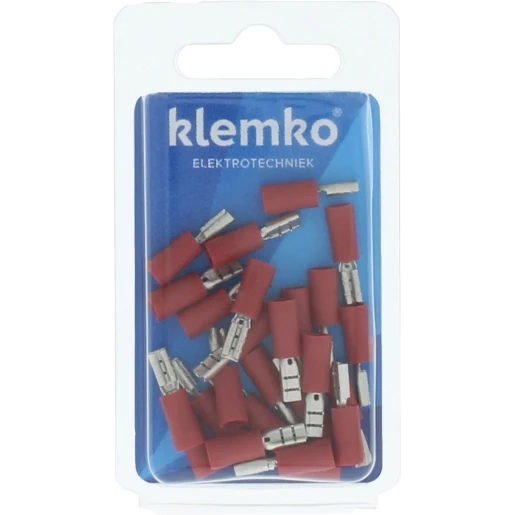 Klemko Blister verpakte Geïsoleerde Vlakstekerhuls 2,8x0,8mm voor 0