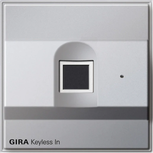 Gira TX_44 Sleutelloos in Fingerprint-leeseenheid aluminium 261765