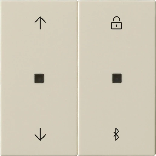 Gira System 55 s3000 jaloezie- en schakelklok bluetooth crème wit 2-voudig Glanzend wit RAL 1013 536701