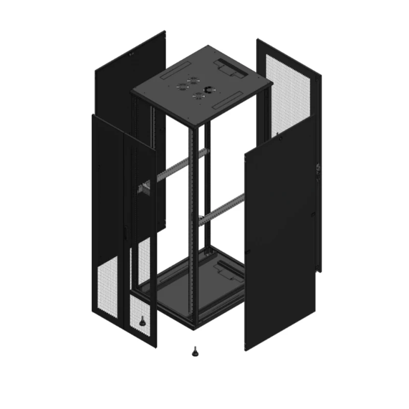 Gigamedia Vloer patchkast AV dubbel PER AR enkel PER 19" 47HE 800x1000mm Zwart GGM 7047810PPDPPS