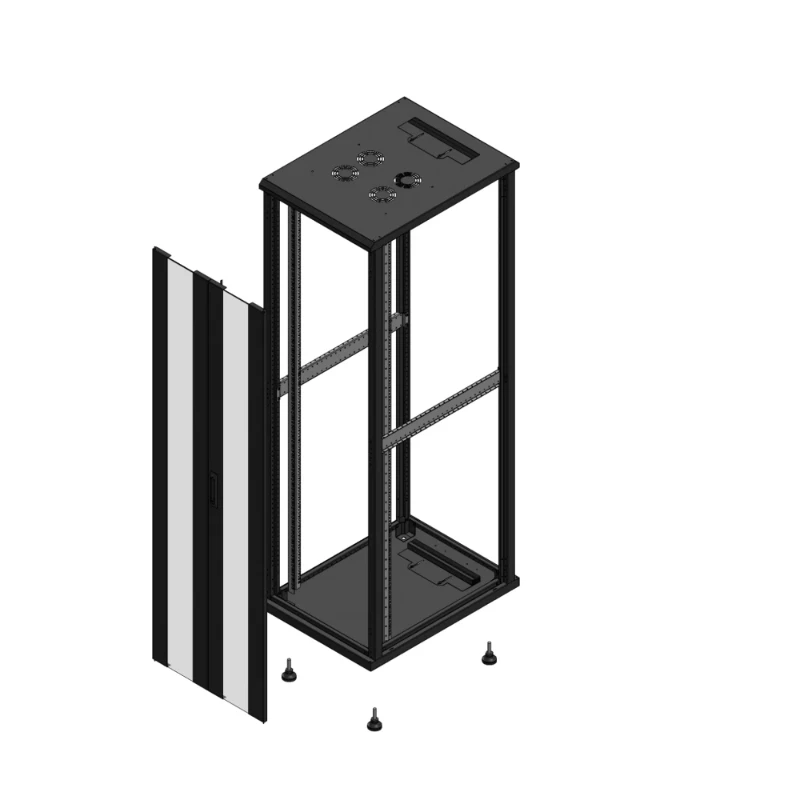 Gigamedia Vloer patchkast AV dubbel VER SP EX 19" 42HE 600x800mm Zwart GGM 704268PVDSPEX