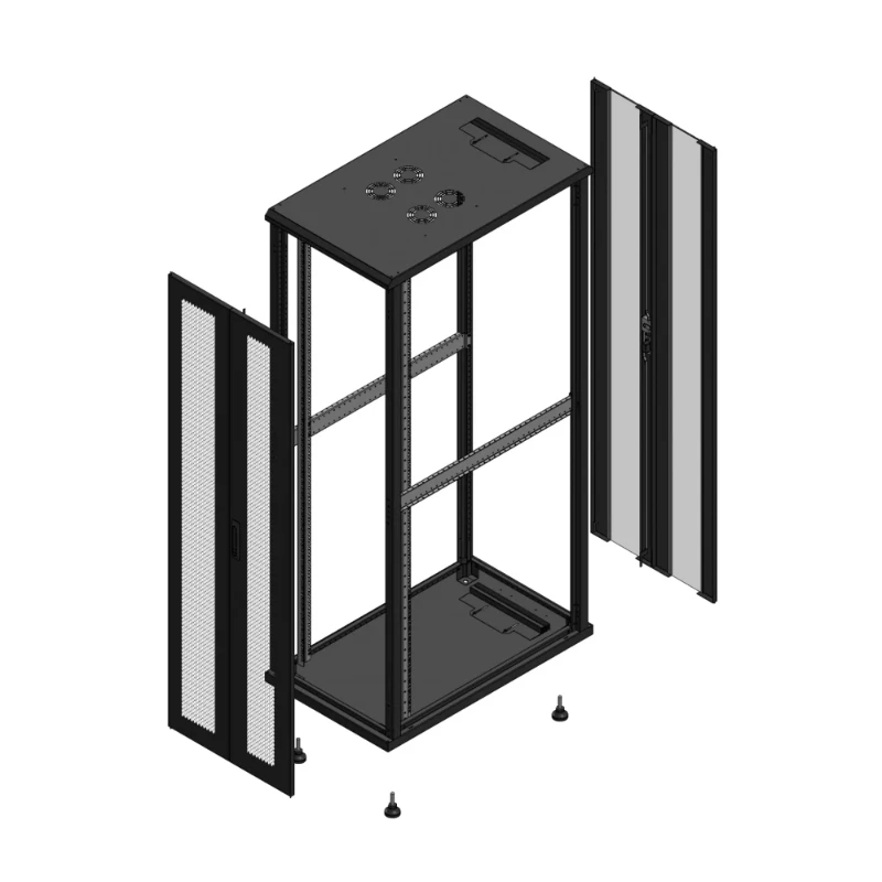 Gigamedia Vloer patchkast AV dubbel PER AR dubbel VER EX 19" 42HE 600x1000mm Zwart GGM 7042610PPDPVDEX