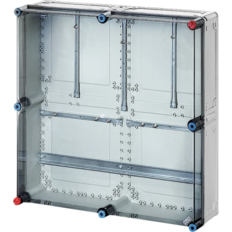 Hensel Mi kWh meterkast IP65 +extra DIN-rail 2xkWh 600x600x170 Transp deksel