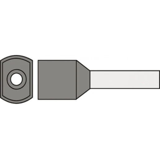 Klemko adereindhuls 2x2,5mm² 10mm (Twin) Geïsoleerd Grijs