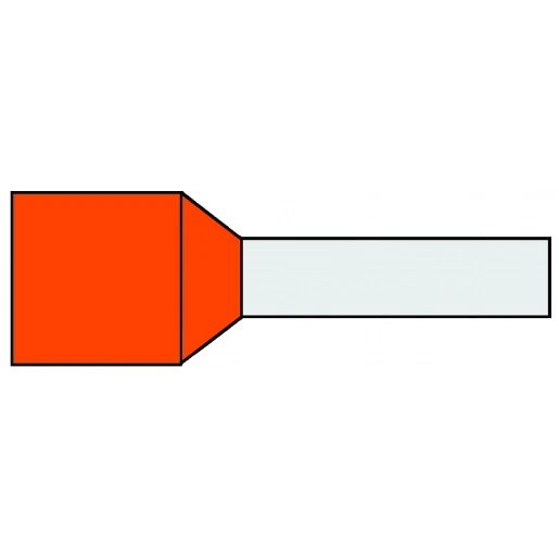 Klemko adereindhuls 4mm² 10mm Geïsoleerd Oranje