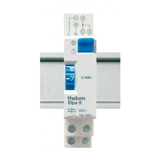 Theben ELPA trappenhuisautomaat voor renovatie din-rail 230V 16AC 3-draads schakeling 50 - 60Hz 0090001