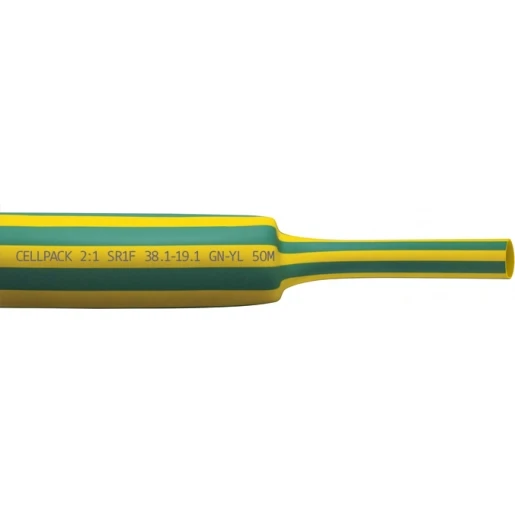 Cellpack Krimpkous dunw.krimpverh.2 : 1-sr1f/38.1-19.1/groen-geel/50m