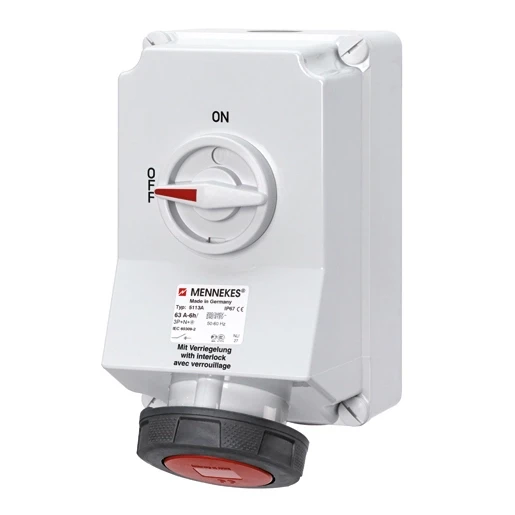 Mennekes Wandcontactdoos 63A 5P 6H 400V IP67 DUO