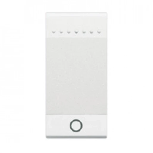 Bticino LivingLight pulsdrukker no moduledrager Drukknop Symbool "licht" Mat wit RAL 9016 BTN4043N