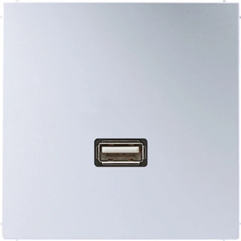 Jung LS range afdekking aluminium 1x usb MAAL1122