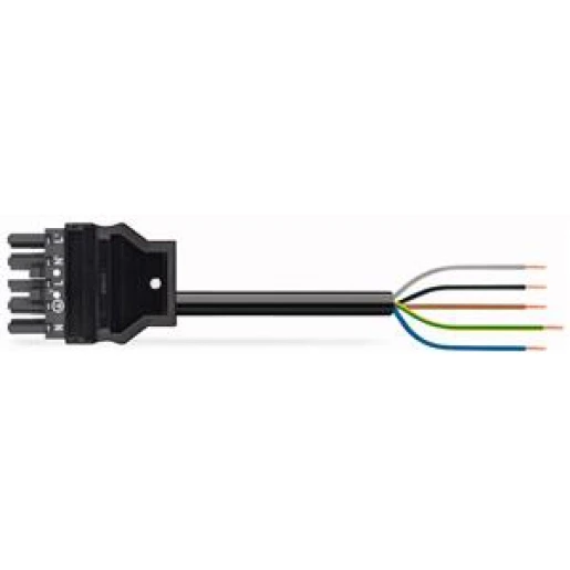 Wago Serie 771 Patchkabel gebouwinstallatie 5p Contrastekker (female) Vrij kabeluiteinde 2000mm