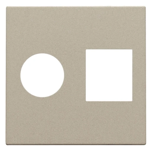 Niko Pure centraalplaat aansluiting tv / rj45 Modular-Jack Centraalplaat 2 connectoren Zonder label 157-65702