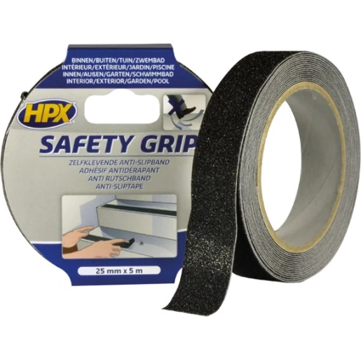 HPX zelfklevende tape 25mmx5m PVC Zwart