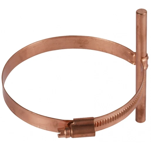 Dehn Conductor holder f.rd 8mm stst/gal cu f.downpipes d 80-100mm