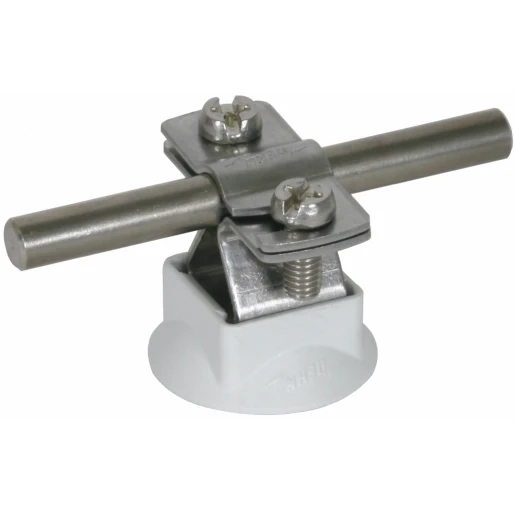 Dehn Conductor holder stst f.rd 8-10mm with grey plastic base
