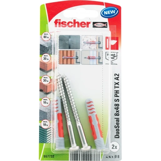 Fischer DUOSEAL 8X48 S PLUG/SCHR A2 K NV