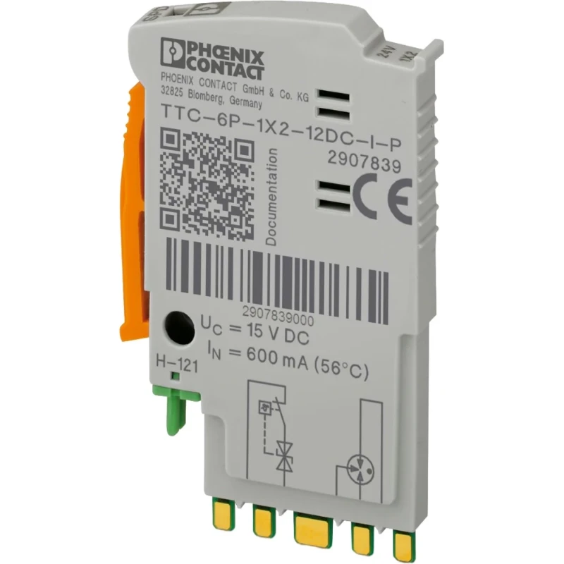 Phoenix Contact Overspanningsbeveiligingssteker - TTC-6P-1X2-12DC-I-P