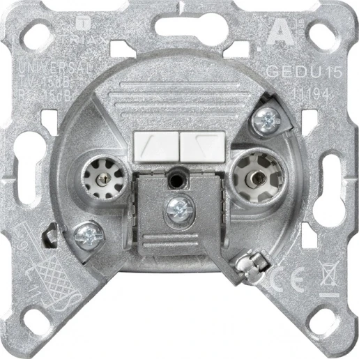 Gira Non-Design antenne contactdoos basiselement inbouw 2v rijgdoos 15dB IP20 004200