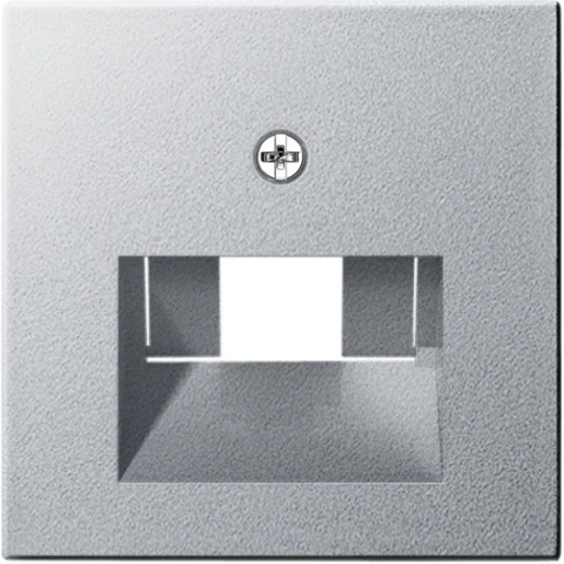 Gira System 55 Afdekking netwerkaansluitdoos UAE/IAE Centraalplaat Zonder label aluminium 027026