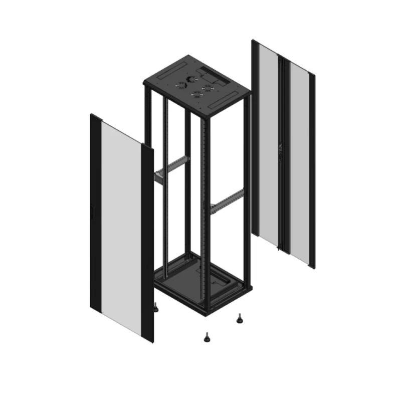 Gigamedia Vloer patchkast AV enkel VER AR dubbel VER EX 19" 47HE 800x600mm Zwart GGM 704786PVSPVDEX
