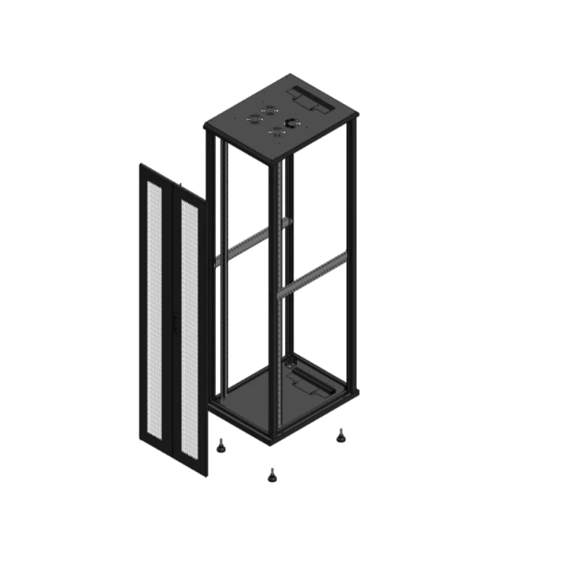 Gigamedia Vloer patchkast AV dubbel PER SP EX 19" 47HE 600x800mm Zwart GGM 704768PPDSPEX