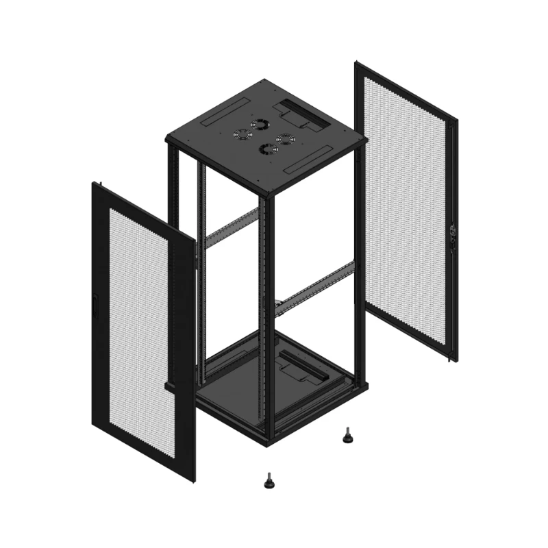 Gigamedia Vloer patchkast AV enkel PER AR enkel PER EX noi 19" 36HE 800x800mm Zwart GGM 703688PPSPPSEX