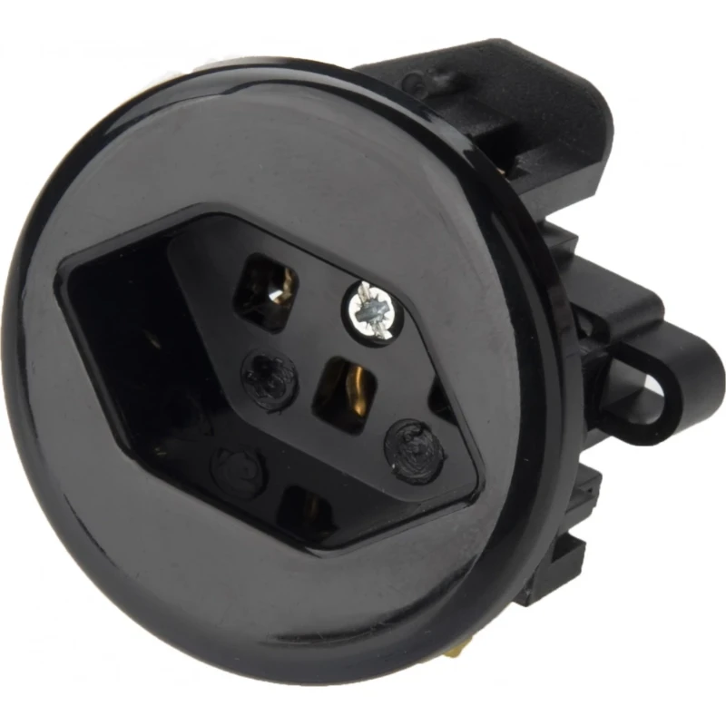 Martin Kaiser Inbouw toestelcontactdoos geaard T13 250V 16A IP20 zwart 494/SW