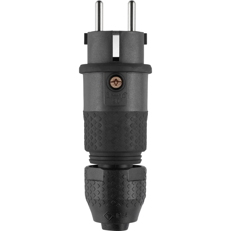 ABL Professional stekker SCHUKO & Frans/Belgisch Elamid-2K zwart