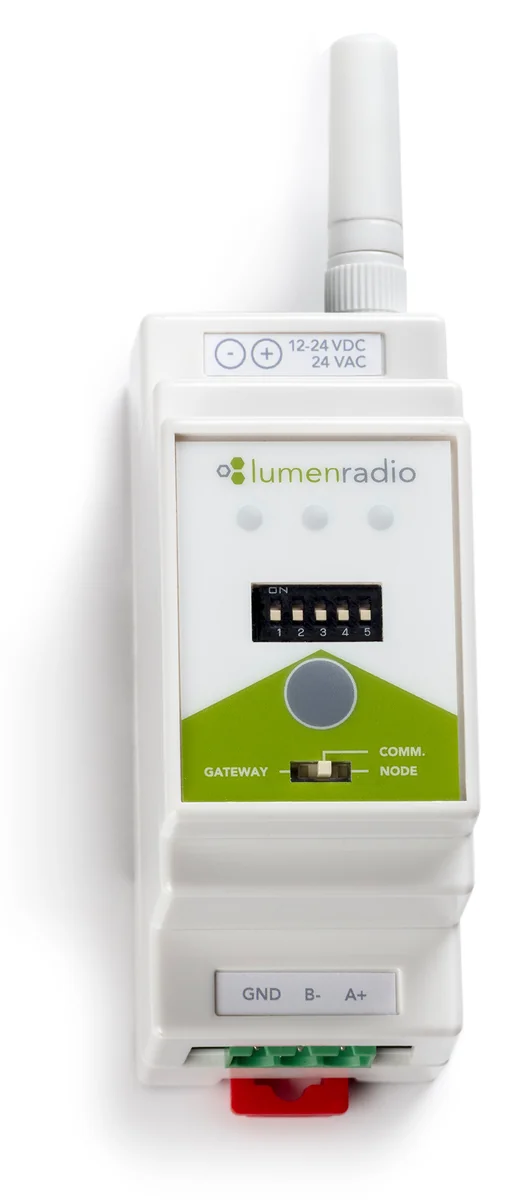 LumenRadio 840-2120 W-Modbus DIN, draadloze modbus voor 1 apparaat, voor DIN rail