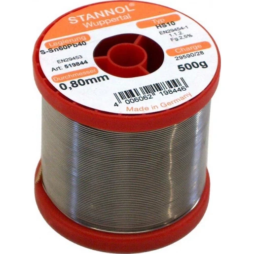 Stannol HS10 Soldeertin S-SN60PB40 519844 500g 0.8mm 99040520