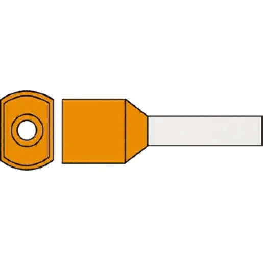 Klemko adereindhuls 4mm² 12mm Geïsoleerd Oranje