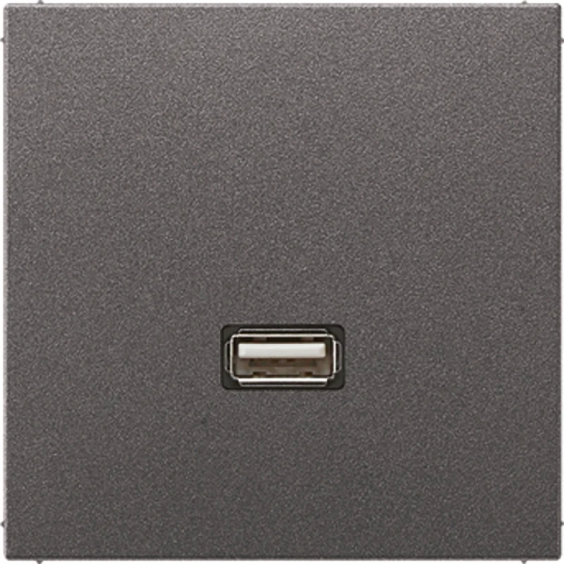 Jung LS range afdekking antraciet 1x usb MAAL1122AN