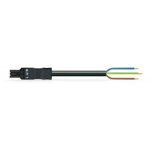 Wago Serie 891 Patchkabel gebouwinstallatie 3p Contrastekker (female) Vrij kabeluiteinde 6000mm