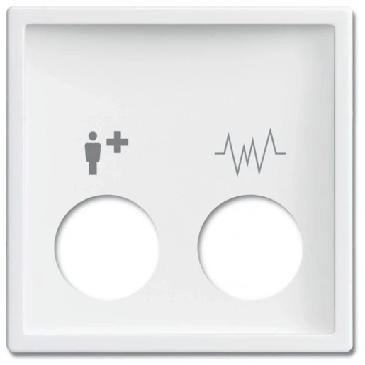 ABB Busch-Jaeger Future, Solo, Axcent, Carat miva centraalplaat oproepsysteem 2 steek wit RAL 9016 2CKA001724A4384