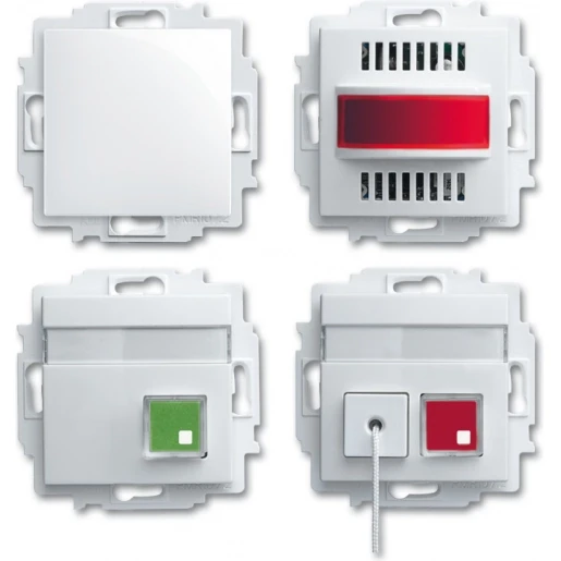 ABB Busch-Jaeger Balance, Infoline Miva toiletset VDE0834 SI B set compleet 71x71mm wit IP20 2CKA001582A0427
