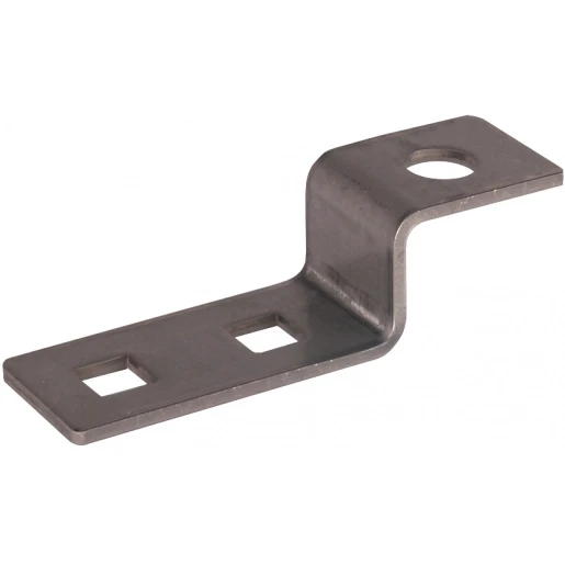 Dehn End piece z-shape with 2 square holes d 11mm and 1 round hole d 13mm s