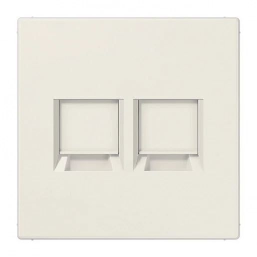 Jung LS range centraalplaat- (onderdeel) afdekking ls990 Modular-Jack 2 connectoren Zonder label wit LS1969-2WE