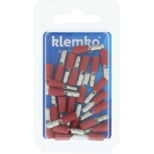 Klemko Blister verpakte Geïsoleerde Rondsteker 4mm 0,5-1,5mm²