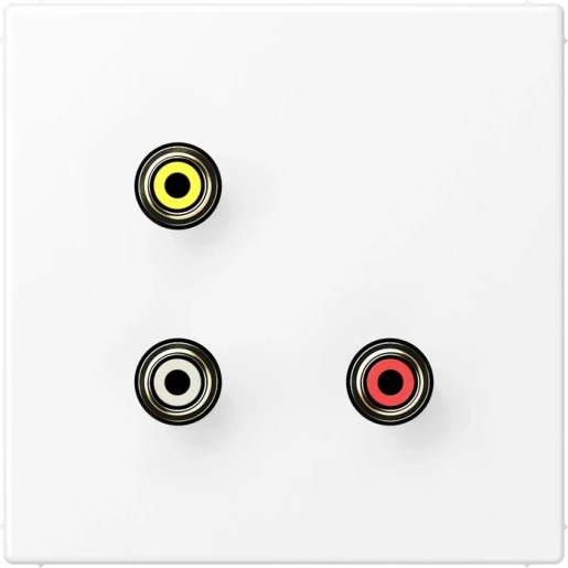 Jung LS range afdekking ls990 matwit cinch audio/vid MALS1031WWM