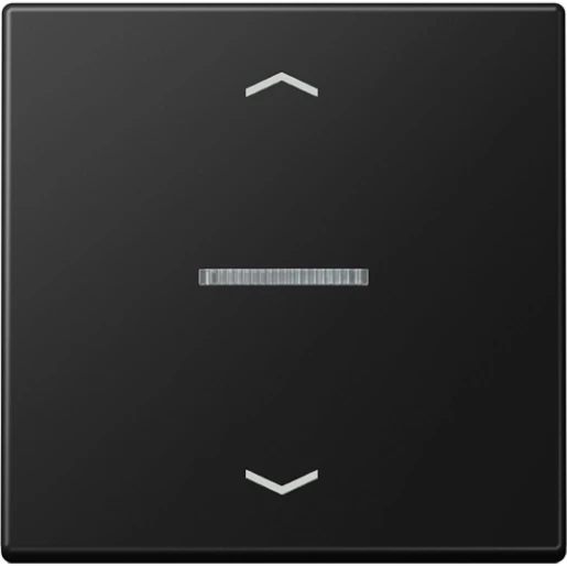 Jung A range home stuurafdekking pijl a500 grafiet zwart enkelvoudig Mat zwart RAL 9005 BTA17101PSWM