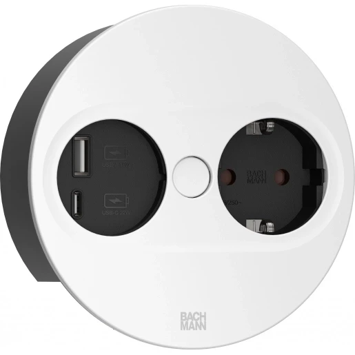 Bachmann Inbouw stopcontacten contactdooscombinatie (stekker los bijgeleverd) 1RA 16A IP20 snoer 2m 946.204