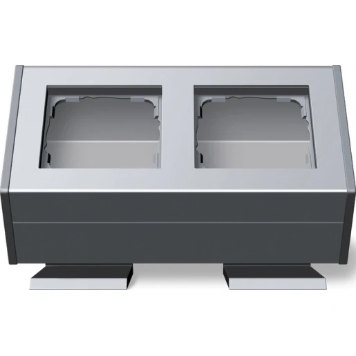 Gira Profiel 55 Bevestigingshoek 2-voudig aluminium Horizontaal en verticaal 119226