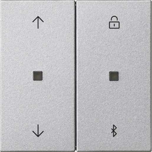 Gira System 55 s3000 jaloezie- en schakelklok bluetooth 2-voudig aluminium 536726
