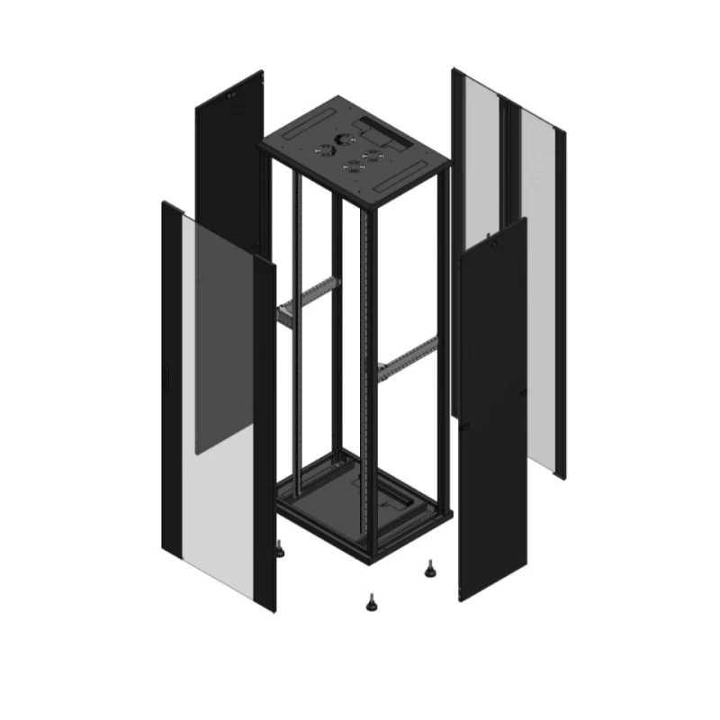 Gigamedia Vloer patchkast AV enkel VER AR dubbel VER 19" 47HE 800x600mm Zwart GGM 704786PVSPVD