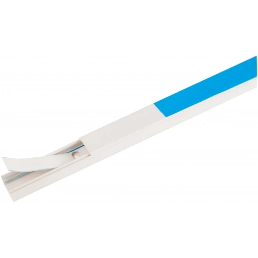 Canalit CS25 leidingkoker 2000x25x13mm PVC Bodemperforatie met deksel wit RAL 9010 930020