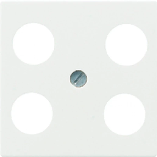 Jung AS/A range centraalplaat 4-gats a(s)500 Satelliet 1 connector Zonder label wit A561-4SAT1WW